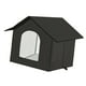 thumbnail image 2 of Casa para gatos al aire libre con aislamiento, refugio para gatitos, impermeable, resistente a la intemperie, para todas las estaciones. Negro S, 2 of 8