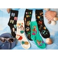 thumbnail image 5 of Foozys Small/Medium Adult Novelty Crew Socks | Flip Flops Cute, Fun and Sassy makes a Great Gift! | 2 Pair (Black & Teal) | Fits Women’s Shoe Size 4-10, 5 of 5