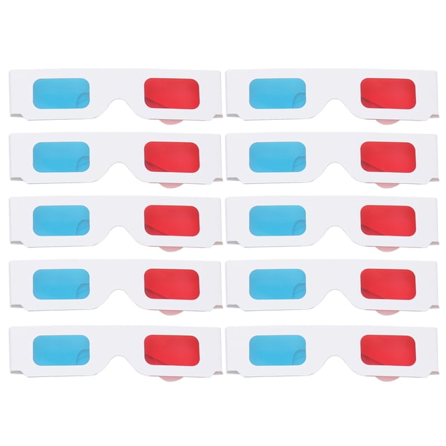 GOOHOCHY 10 Uds. Gafas estereoscópicas con marco de papel gafas 3D decoración de gafas para cine