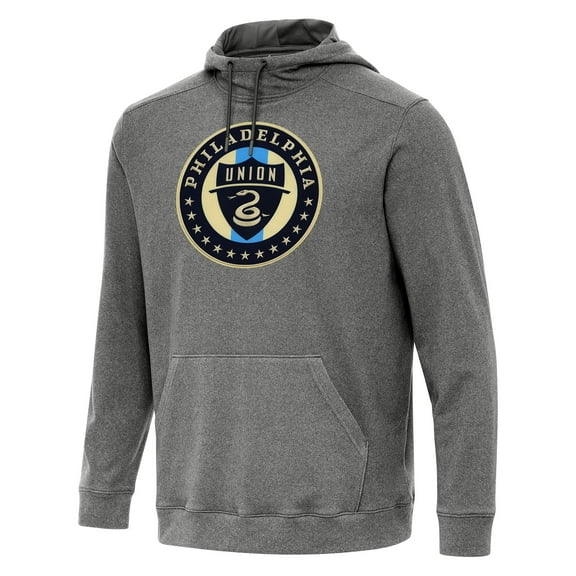 Men's Antigua  Heather Black Philadelphia Union Cloud Pullover Hoodie