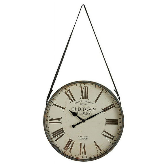 Antique Wall Clock W Strap