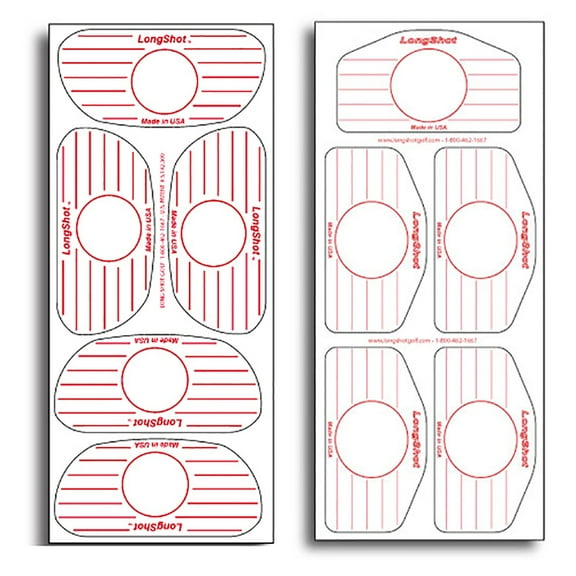 LongShot Golf Impact Label Pack - 125 Standard Woods & 125 Universal Irons