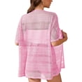 thumbnail image 6 of Uvplove Women Swimsuit Cover Up Crochet Summer Bathing Suit Swimwear Beach Vacation Outfits,Light Pink,XXL, 6 of 14