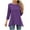 Purple, variant on Sevevn Women's Fashion Printed T-shirt 3/4 Sleeves Blouse Round Neck Casual Army Green M Great Gifts for Less