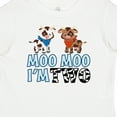 thumbnail image 4 of Inktastic Moo Moo I'm 2 with Cute Holstein Cows Boys or Girls Baby T-Shirt, 4 of 5