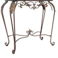 thumbnail image 4 of DecMode 23" x 32" Bronze Metal Leaf Console Table with Mirror with Scrolled Legs, 2-Pieces, 4 of 9