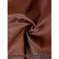 thumbnail image 7 of Deago Women's Satin Silky Mini Skirts High Waisted Flared Short A-Line Zipper Party Club Skirt (Coffee, XL), 7 of 7