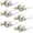 Satin Nickel Finish, variant on 6 Pack Matte Black Door Handles Privacy Door Levers, Heavy Duty Wave Style Bed/Bath Door Locks Interior Door Knobs, Reversible Levers for Right/Left Handed Doors
