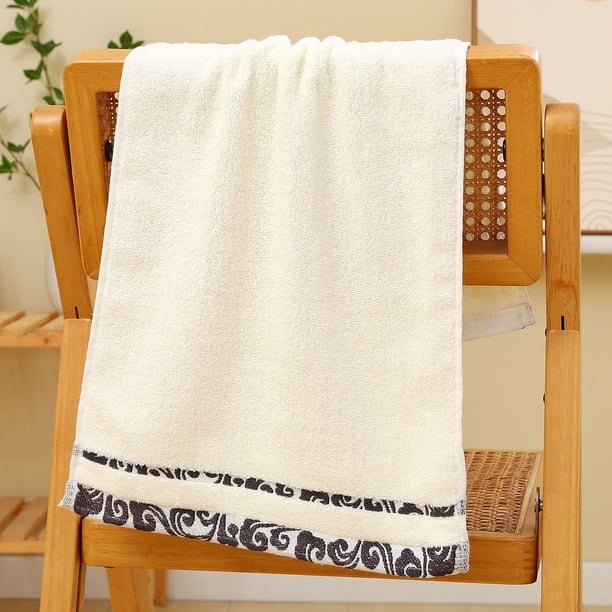 Nvzi 3 toallas de baño, toalla de mano de algodón suave para el hogar, súper suave, altamente absorbente para ducha, piscina, toalla de mano de 13,39 x 29,13 pulgadas (negro)