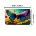 thumbnail image 5 of 1pc Sunflower Butterfly Shower Curtain with 12 Hooks and Non-Slip Absorbent Rug - Complete Bathroom Decor Set with Toilet Lid Cover Pad and U-Shape Mat, 5 of 5