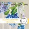 thumbnail image 6 of Blue Hydrangea Kitchen Curtains Window Panels, Linen Texture Butterfly Spring Floral Insulated Window Treatment Curtain, Grommet Curtains for Bedroom/Living Room/Bathroom, 2 Piece 42"Wx84"L, 6 of 8