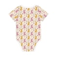 thumbnail image 2 of Daiia Yellow Pueple Rabbit Printed Unisex-Baby Short Sleeve Onesies Bodysuits Baby Climbing Clothes Soft and Comfortable Romper with Expandable Shoulder Design-18 Months, 2 of 8