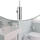 thumbnail image 2 of Cepillo de baño minimalista de acero inoxidable de pared con soporte para limpieza profunda espejo de plata, 2 of 8