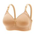 thumbnail image 2 of PEASKJP Smoothing Bra for Women Plus Size Non Padded Wirefree Workout Bra Bounce Control, Yellow 48, 2 of 3