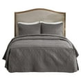 thumbnail image 1 of Pemberly Row Traditional 100 Percent Polyester Fitted Bedspread in Gray, 1 of 15