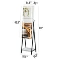 thumbnail image 4 of Tcbosik Industrial Mirror Jewelry Cabinet Armoire with 3-Colors LED Lights, Free Standing Dressing Mirror with Metal Shelf, Easy Assembly, White, 4 of 10
