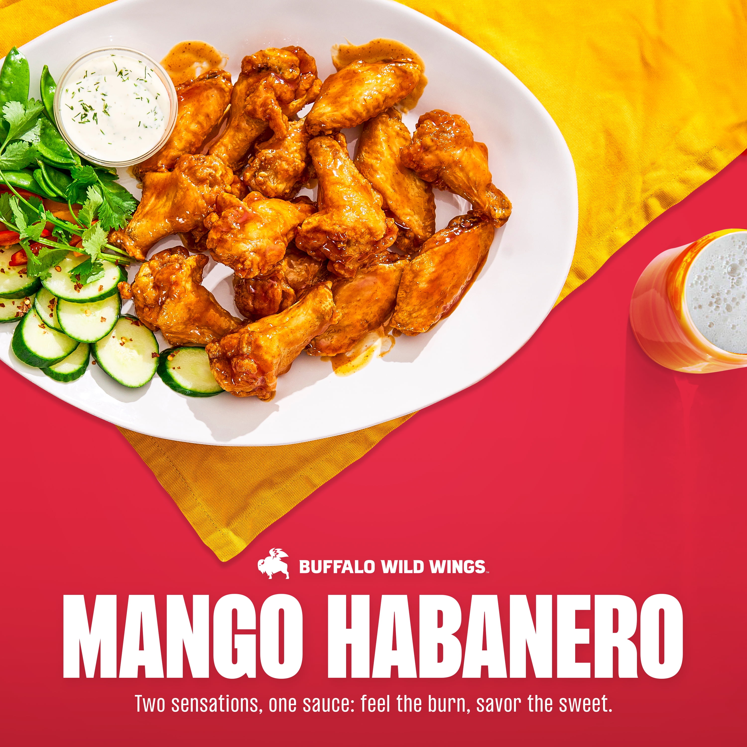 Buffalo Wild Wings Mango Habanero Sauce, 12 fl. oz.