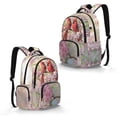thumbnail image 2 of FKELYI 17 Inch School Backpack for Boys & Girls Spacious Schoolbag for Elementary Student Cherry Flower Cardinal Bird Print Casual Daypack Lightweight Book Bag Travel Bags, 2 of 7