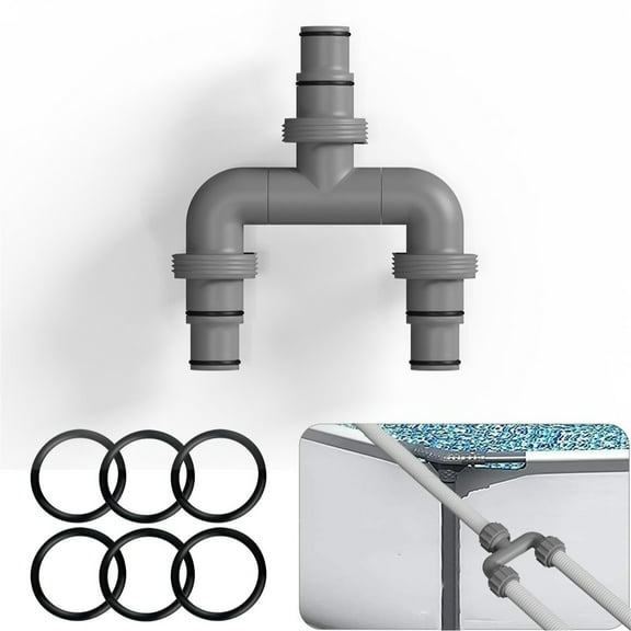 Pool Hose Connector, Y-Joint Pool Hose Connector 1.5"&1.25" to 1.5"&1.25" for Filter Pumps & Pool Hoses, Leak-Proof, Durable Pool Maintenance Accessory
