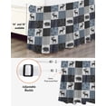 thumbnail image 3 of Blue Cabin Check Wrap Around Bed Skirts for King Bed 18" Drop,Bed Skirt with Adjustable Elastic Belt Dust Ruffle Bed Valance for Bedroom Hotel Rustic Bear Elk Farmhouse Buffalo Plaid Bed Frame Cover, 3 of 7