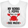 thumbnail image 3 of Inktastic Nonna and Poppy Love Me Granddaughter Grandson Boys or Girls Baby Bib, 3 of 4