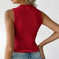 thumbnail image 4 of Tittly Vest for Women Tank Tops Womens Casual Slim Fit V Neck Ribbed Knit Tanks Tops Sleeveless T Shirts Blouses T Shirts for Women Going Out Tops Red S, 4 of 6