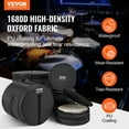 thumbnail image 2 of VEVOR 5-Piece Drum Bag Kit, Durable 1680D Oxford Material, Cushioned Cases with 1.5m Removable Shoulder Strap and Carry Handles, Collapsible, Fits 22'' Bass, 12''/13''/16'' Toms, 14'' Snare, 2 of 9