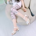 thumbnail image 5 of Summer Kids Girls Printed Capri Cropped Leggings Children Milk Silk Stretchy Shorts, 5 of 10