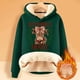 thumbnail image 2 of WILLBEST Sudadera con Capucha para Mujer Have Yourself A Mooey Little Christmas, Sudadera con Capucha de Terciopelo Grueso, Cálida y Holgada XX-Grande, 2 of 3