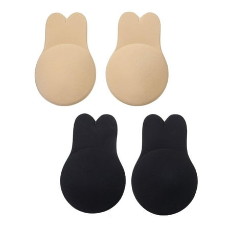 Invisible Nipple covers Lift Push up Strapless Bra Self Adhesive Backless Sticky Bra Large (C &