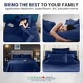 thumbnail image 3 of Canadian Linen Microfiber Bedsheet Set, Double Size Sheet, 1 Flat 1 Fitted Sheet 2 Queen Pillowcases, Breathable Soft Brushed Microfiber Sheet, Machine Washable No Shrink & Fade Bed Sheets, Navy Blue, 3 of 9
