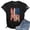 Black, variant on 250th Anniversary USA Shirt Women Stylish ’s Printed Crew Neck T Shirt For Everyday Comfort And Soft BreathableFabric