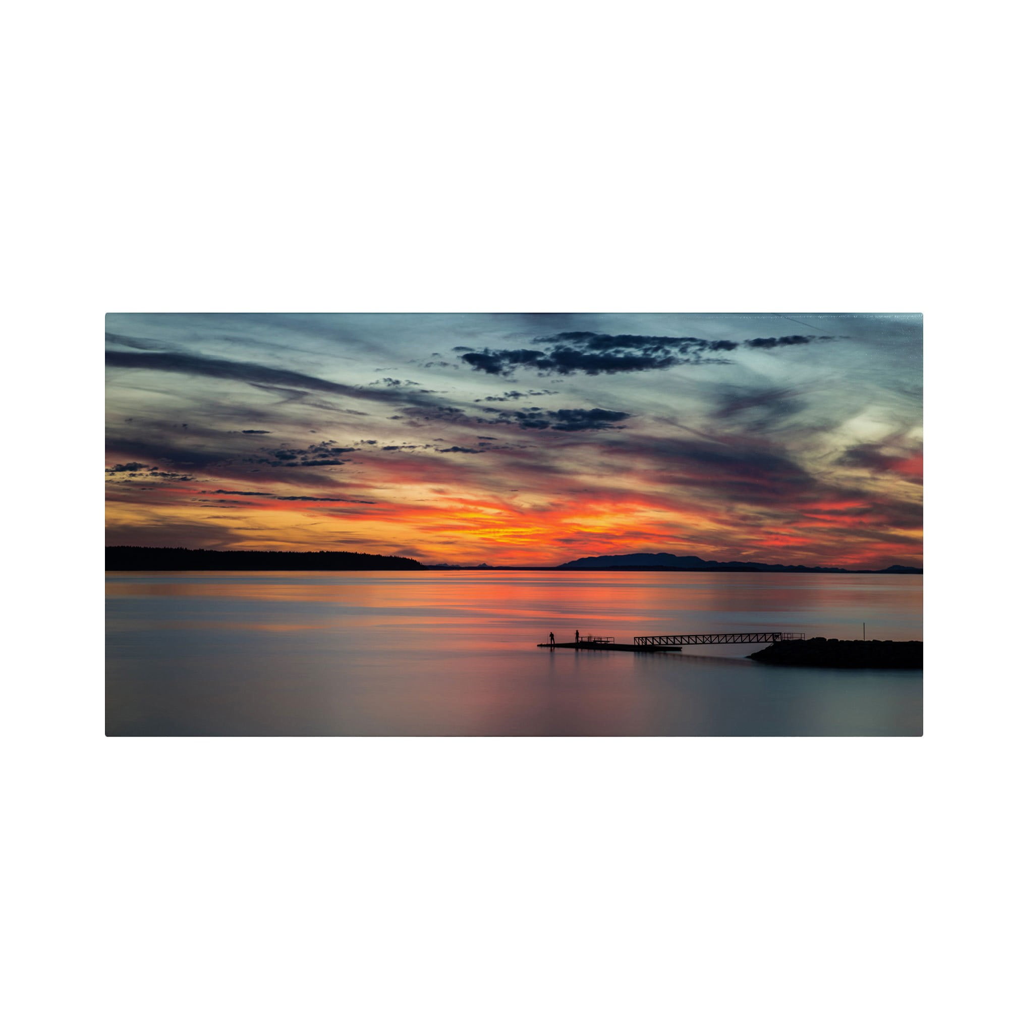 Trademark Fine Art "Sunset Pier" Canvas Art by Pierre Leclerc