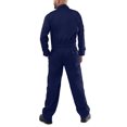 thumbnail image 4 of Kolossus Mens Long Sleeve Blended Adjustable Cuff Coverall Apparel Navy Blue, Small, 4 of 4
