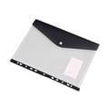 thumbnail image 2 of 11 Holes A4 Three-Dimensional Document Bag Transparent Frosted Student Exam Bag Storage Bag With Snaps And Labels, 2 of 4