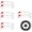 White, variant on 4 Counts/Set Car Wheel Hub Decals for 4 Tires, Motorcycle Rim Sport Stickers 3D Reflective Automotive Tire Emblem Car Decor Accessories for All Vehicles(Blue)