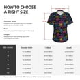 thumbnail image 4 of Yiaed Graffiti Art Print Women's T Shirt V-Neck Short Sleeve Shirt Casual Breathable Tee Summer Tops-Small, 4 of 5