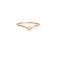 thumbnail image 1 of Precious Stars 14/20 Gold Filled Cubic Zirconia "V" Design Ring, 1 of 2