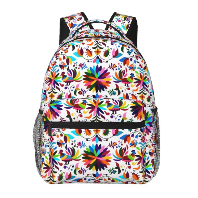Fotbe Mexican Bright Style Mochila Casual con Estampado para Escuela, Viajes y Actividades al Aire Libre - Duradera, Ligera y Cómoda