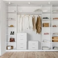 thumbnail image 2 of Stackable Storage Drawers Closet Organizers and Storage Fabric White 2 Drawer Dresser for Bedroom Modern, 2 of 18