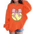 thumbnail image 4 of EnJoCho Girls Oversized Hoodie Softball Bow Graphic Pullover Hooded Sweatshirt Long Sleeve Front Pocket Casual Fall Winter School Sporty for Kids Teens, 4 of 5