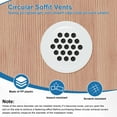 thumbnail image 4 of Uxcell Paquete de 10 Respiraderos de Soffit Circulares, 25mm/0.98 Pulgadas Respiraderos Redondos de Acero Inoxidable con Rejilla para Baño Hogar/ Oficina/Cocina/Armario/Ropero [Blanco], 4 of 7