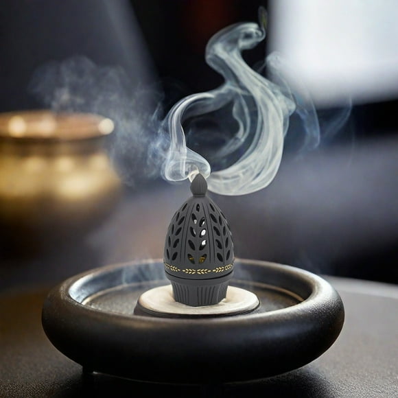 LutIedan Incense Burner Luxury Resin Incense Holder Desktop Decor Handcrafted Exquisite Aromatherapy Burner for Home Office Meditation Gift