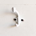thumbnail image 2 of Creative Design 3.5" White Antique Classic Double Wall Hook, 2 of 3