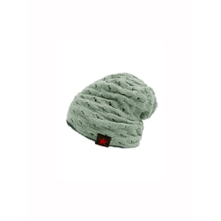 1606-D221 Unisex Slouchy Pattern Stretchy Knitted Beanie (Best Yarn For Slouchy Beanie)
