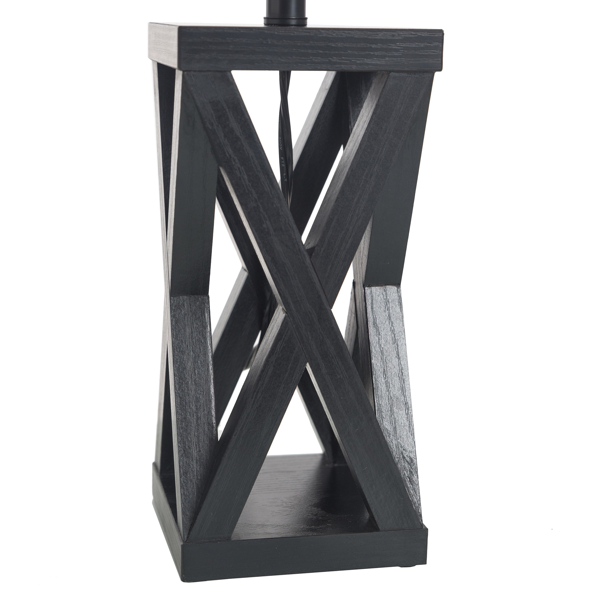 (2 pack) Better Homes and Gardens Crossmill Black Accent Table Lamp Base, 4.5"L x 4.5"W x 14"H