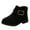 Black, variant on LYHaoo Girls Shoes Fashion Solid Color Short Boots Non Breathable Women Boots Sizes 10 Black(Little Kid)