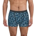 thumbnail image 2 of KLL Blue and White Gradient Snowflake Men's Cotton Boxer Briefs Underwear-Medium, 2 of 7