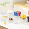 thumbnail image 5 of 6 Pcs Clear PS Cube Risers, Hollow Display Stands for Buffet Decor, 3-8 in, 5 of 6