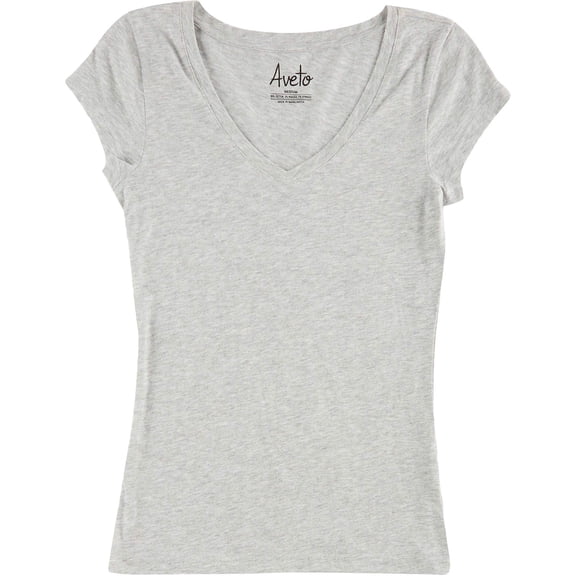 Aveto Junior's The Basic V-Neck Tee, Grey, L